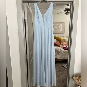 Light blue (mist) dessy bridesmaid dress